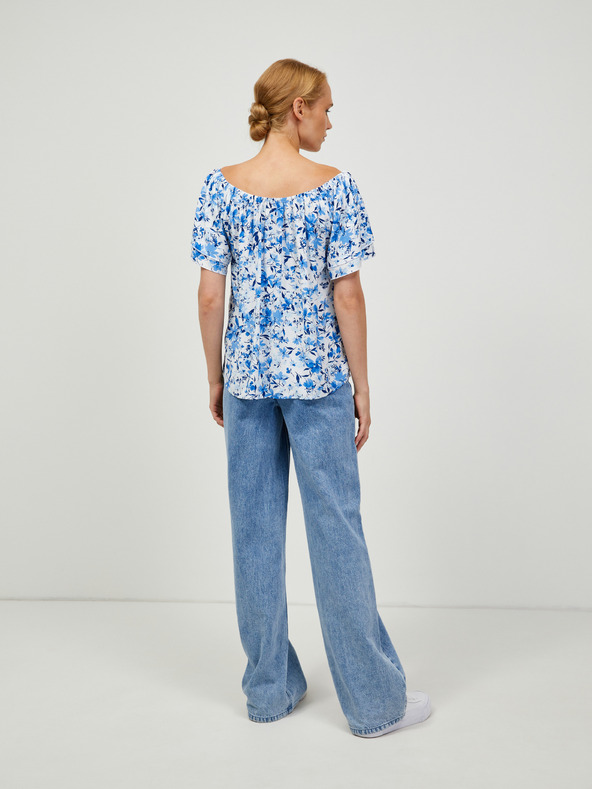 Orsay Bijelo-plava bluza cvjetnog uzorka ORSAY