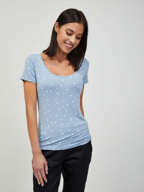 Orsay Svjetloplava majica cvjetnog uzorka ORSAY