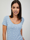 Orsay Svjetloplava majica cvjetnog uzorka ORSAY