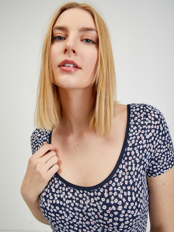 Orsay Tamnoplava ženska majica cvjetnog uzorka ORSAY