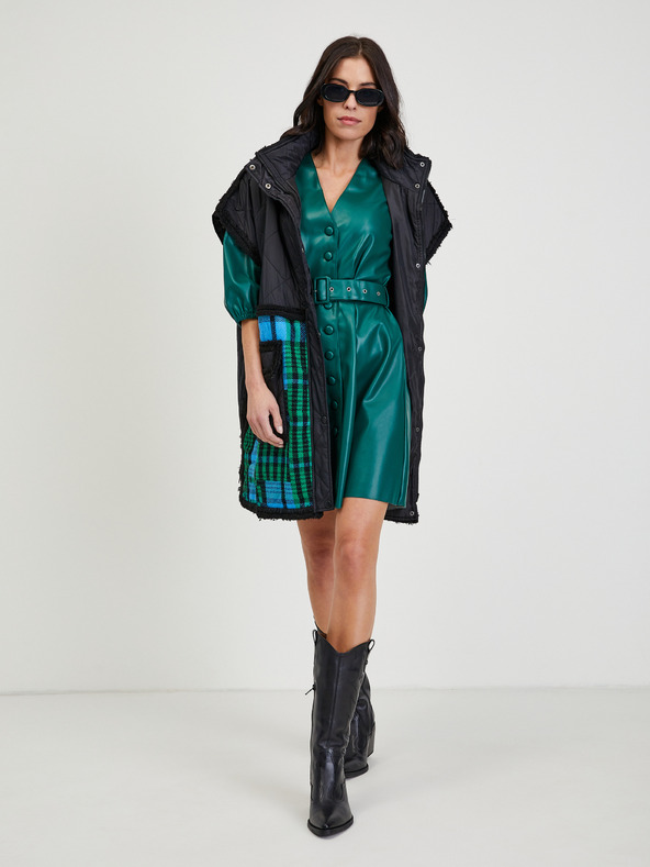 Orsay Zelena ženska haljina od umjetne kože ORSAY