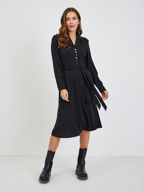 Orsay Crna ženska haljina na vezanje ORSAY