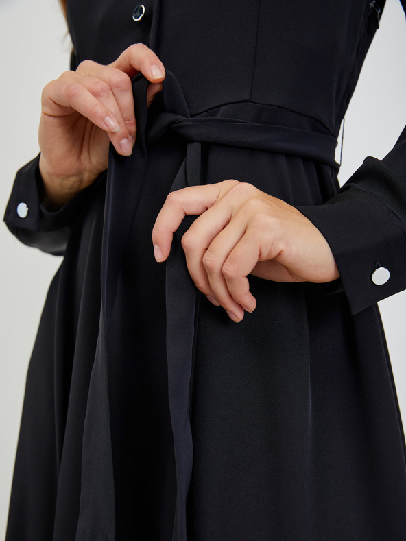 Orsay Crna ženska haljina na vezanje ORSAY