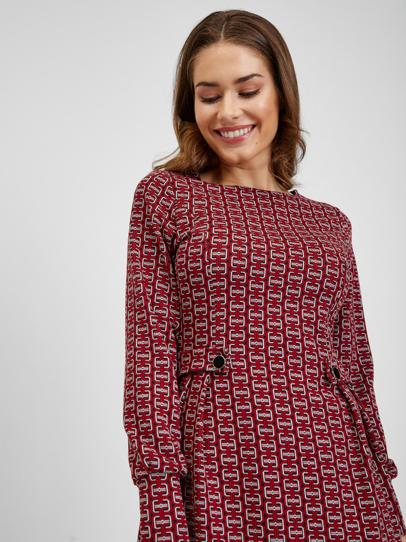 Orsay Crvene ženске uzorkovane haljine ORSAY