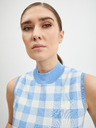 Orsay Bijelo-plava ženska majica bez rukava na kockice ORSAY