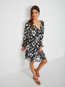 Orsay Bijelo-crna ženska haljina s uzorkom ORSAY