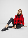 Orsay Crno-crveni ženski pulover na kockice ORSAY