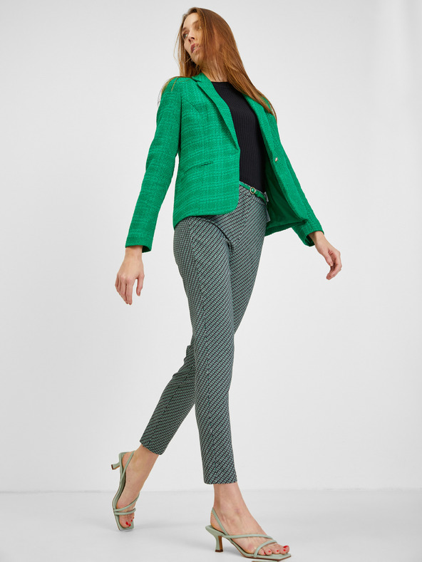Orsay Crno-zelene ženske hlače s uzorkom ORSAY
