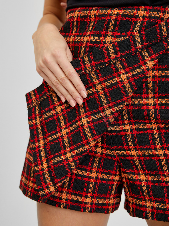 Orsay Crveno-crna ženska suknja na kockice ORSAY