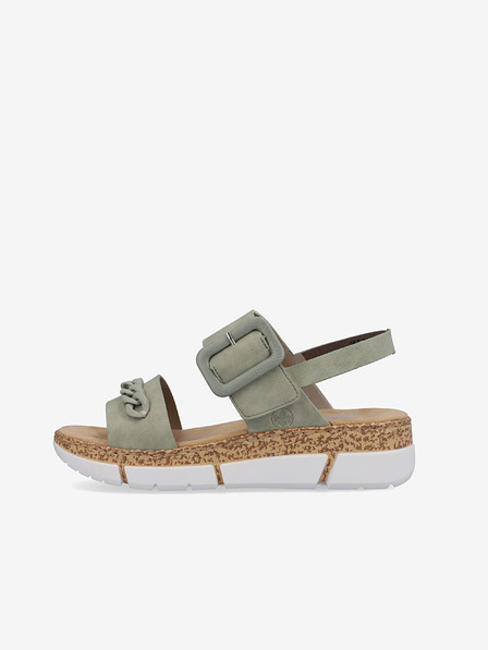 Rieker Kaki ženske Rieker sandale s platformom
