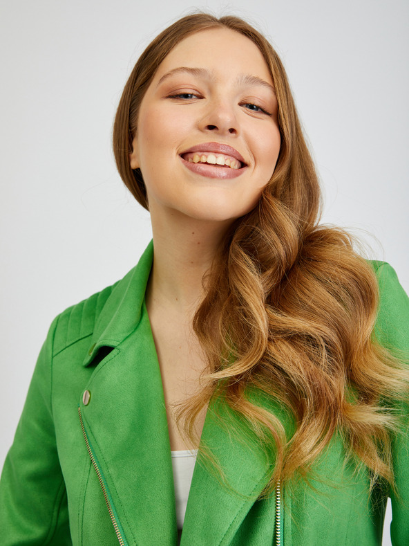 Orsay Zelena ženska jakna od brušene umjetne kože ORSAY
