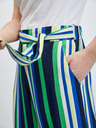 Orsay Zeleno-plave ženske prugaste široke hlače ORSAY