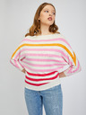 Orsay Ružičasto-kremasti prugasti ženski džemper ORSAY