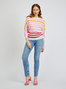 Orsay Ružičasto-kremasti prugasti ženski džemper ORSAY
