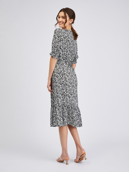 Orsay Bijelo-crna ženska haljina cvjetnog uzorka ORSAY