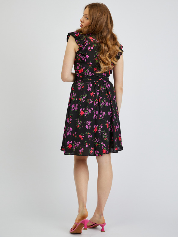 Orsay Crna ženska haljina cvjetnog uzorka ORSAY