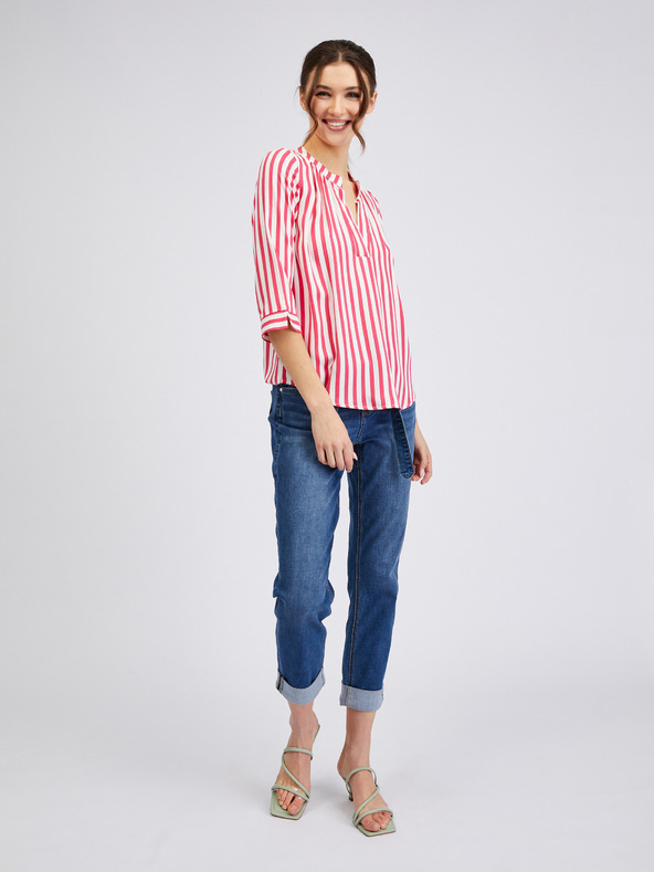 Orsay Bijelo-ružičasta ženska prugasta bluza ORSAY