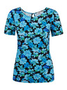 Orsay Plavo-crna ženska majica cvjetnog uzorka ORSAY