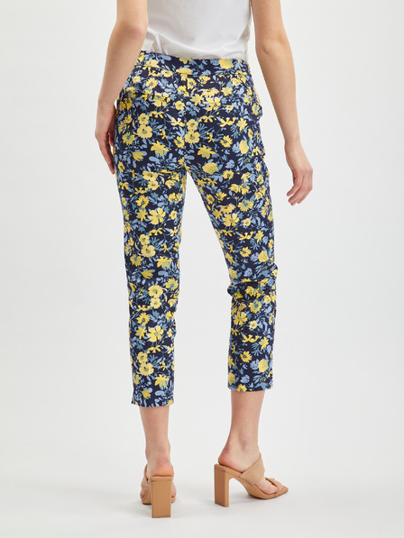 Orsay Žuto-plave ženske skraćene hlače cvjetnog uzorka ORSAY