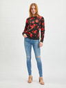 Orsay Crveno-crna ženska sportska majica cvjetnog uzorka ORSAY