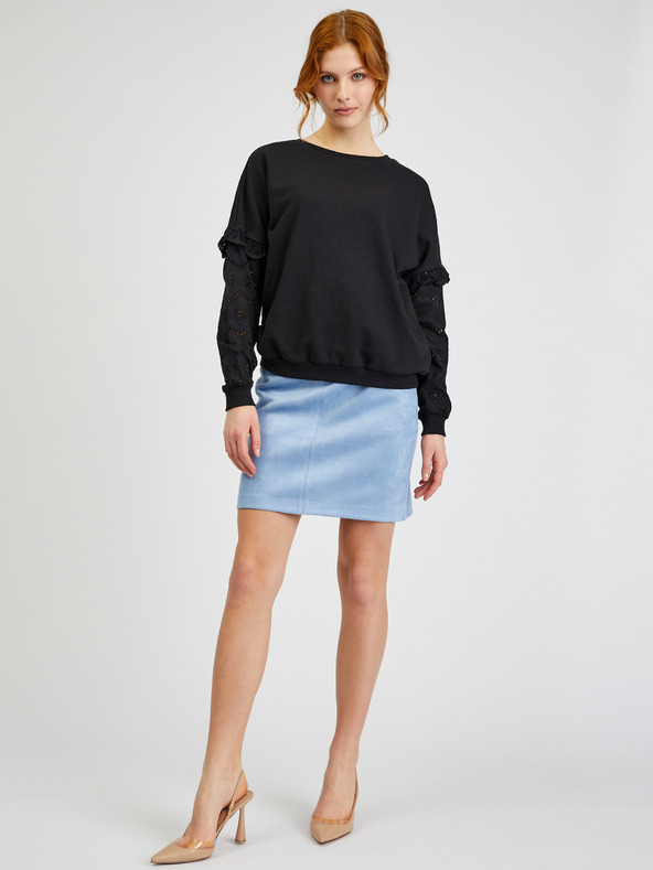 Orsay Crni ženski pulover s ukrasnim rukavima ORSAY