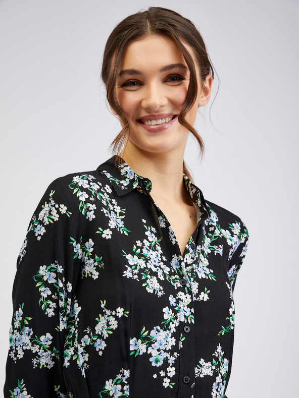 Orsay Crna ženska haljina cvjetnog uzorka ORSAY