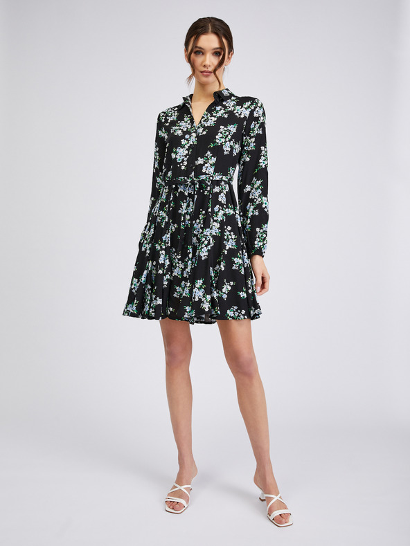 Orsay Crna ženska haljina cvjetnog uzorka ORSAY