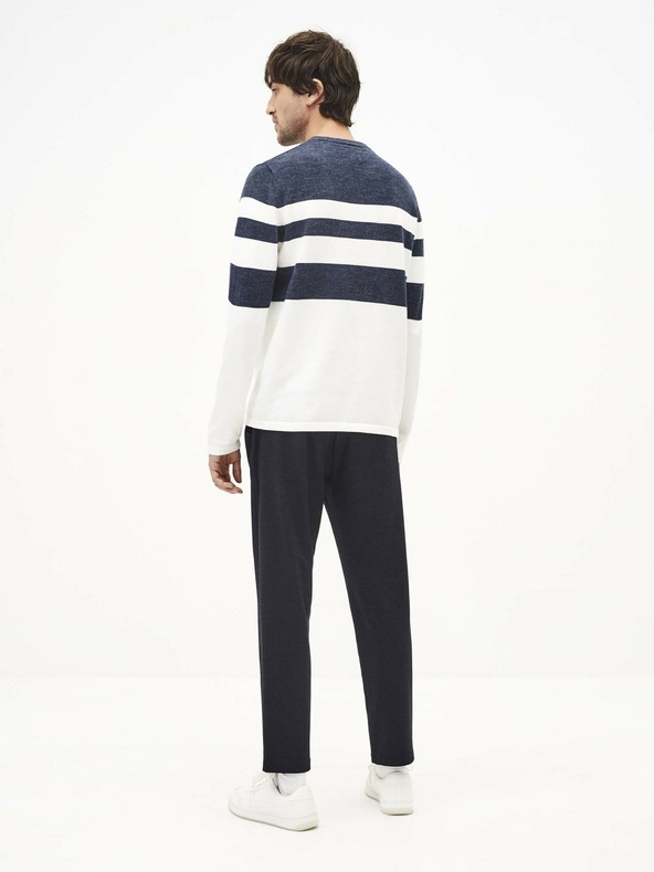 Celio Bijelo-plavi muški Celio prugasti pulover