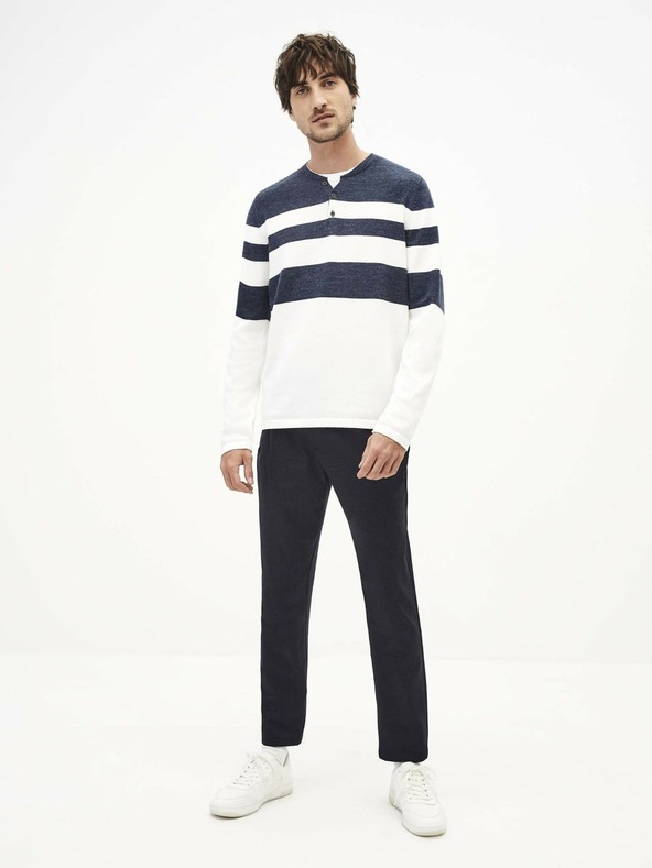 Celio Bijelo-plavi muški Celio prugasti pulover