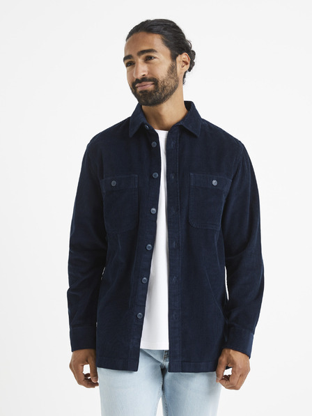 Celio Celio Vavelour tamnoplava košulja od samta