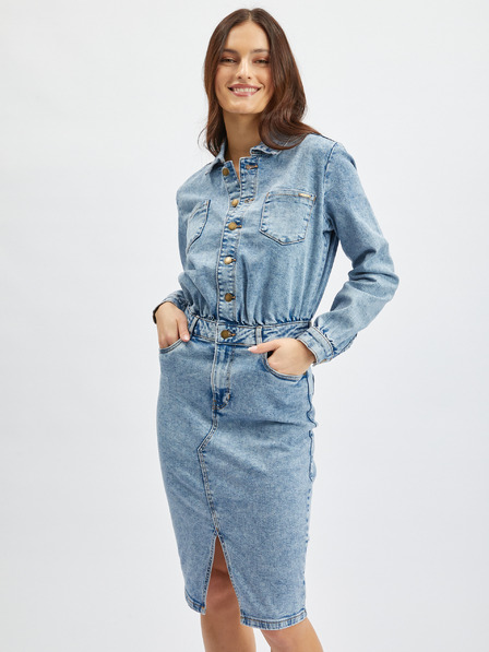 Orsay Svjetloplava ženska haljina od trapera ORSAY