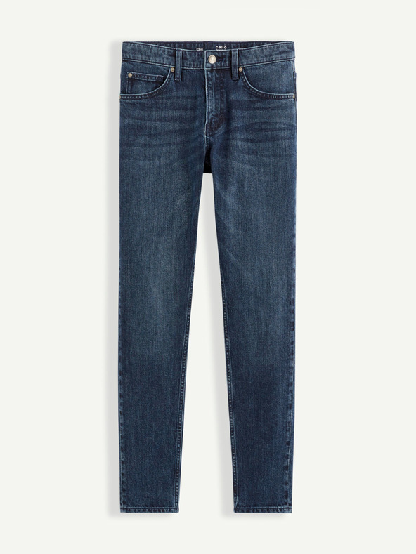 Celio Tamnoplave muške slim fit traperice Celio C25 Bostone