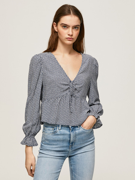Pepe Jeans Bijelo-plava ženska Pepe Jeans bluza s uzorkom