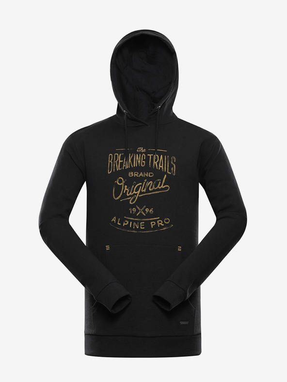 ALPINE PRO Muški pamučni sweatshirt ALPINE PRO KYTOR crni
