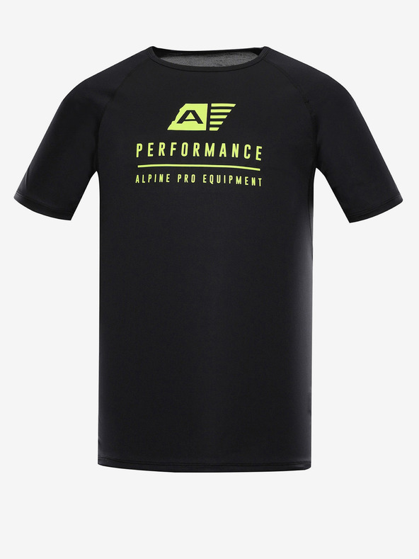 ALPINE PRO Muška funkcionalna majica kratkih rukava s cool-dry ALPINE PRO PANTHER crna