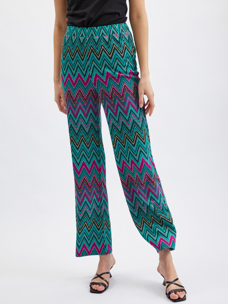 Orsay Ružičasto-zelene ženske hlače s uzorkom ORSAY