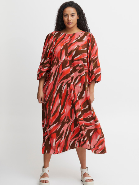 Fransa Smeđe-crvena ženska maxi haljina s uzorkom marke Fransa