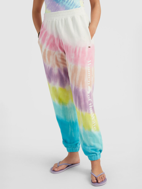 O'Neill Ružičasto-tirkizne ženske trenirke O'Neill WOMEN OF THE WAVE PANTS