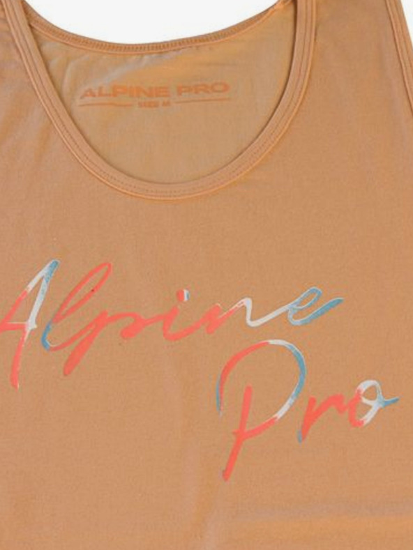 ALPINE PRO Ženska majica bez rukava ALPINE PRO Ona boje marelice