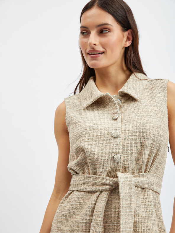 Orsay Svjetlosmeđa ženska prošarana haljina ORSAY