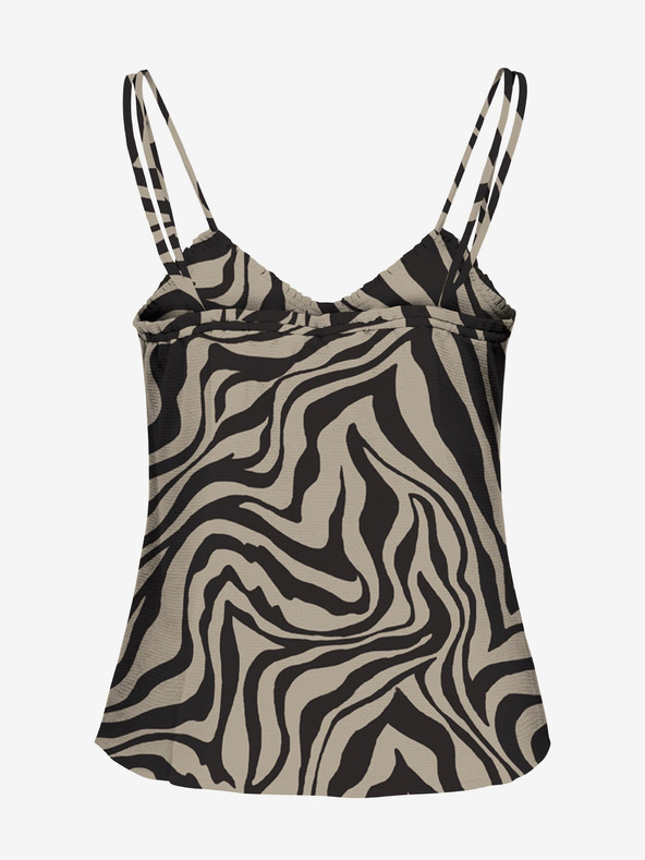 ONLY Crno-bež ženska majica s uzorkom ONLY Nova