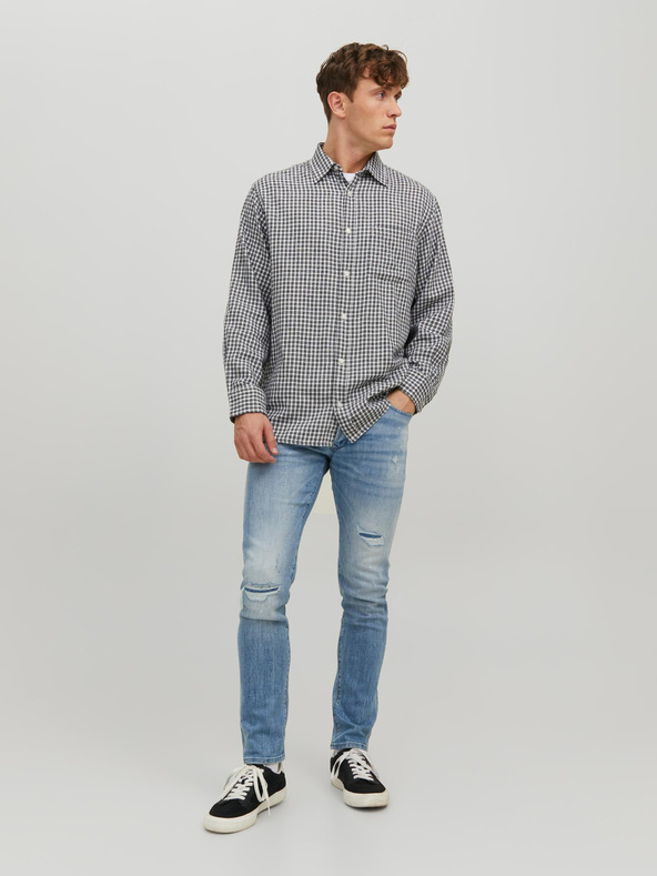Jack & Jones Plave muške uske traperice Jack & Jones Glenn