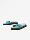 Ojju Tirkizne ženske kožne papuče na platformi OJJU