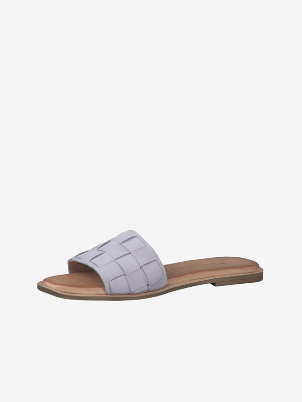 Tamaris Tamaris svijetloljubičaste kožne papuče