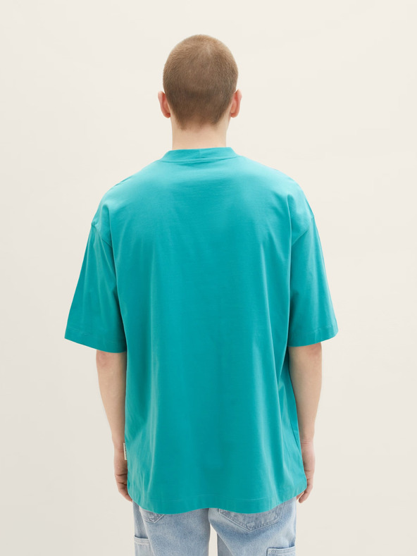 Tom Tailor Denim Tirkizna muška majica Tom Tailor Denim
