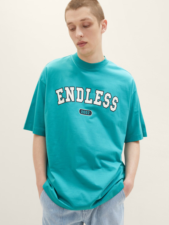 Tom Tailor Denim Tirkizna muška majica Tom Tailor Denim