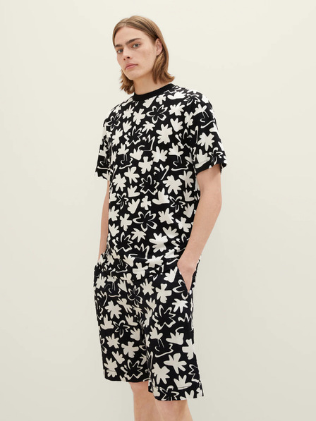 Tom Tailor Denim Bijelo-crna muška majica s uzorkom Tom Tailor Denim