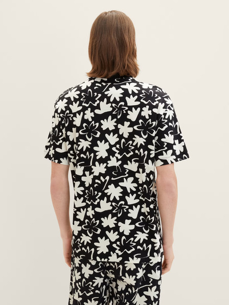 Tom Tailor Denim Bijelo-crna muška majica s uzorkom Tom Tailor Denim