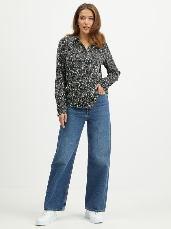 Jacqueline de Yong JDY Caine ženska crna košulja na točkice