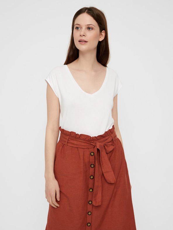 Pieces Bijela osnovna majica Pieces Kamala